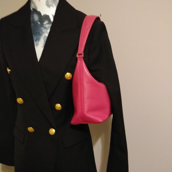 Longchamp Pink Pebbled Leather Hobo Bag  EUC - Picture 12 of 13